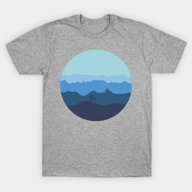 Mountain Biker cycling the mountains T-Shirt by TheOutdoorPeople